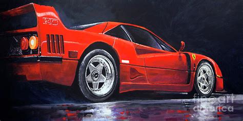 1990 Ferrari F40 Painting by Yuriy Shevchuk - Pixels