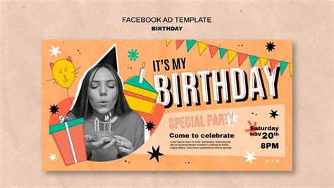 Free PSD | Happy birthday facebook template