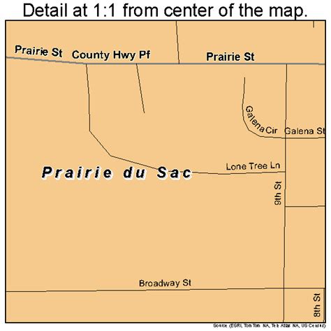 Prairie du Sac Wisconsin Street Map 5565100