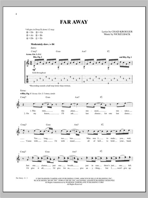 Far Away by Nickelback - Guitar Tab - Guitar Instructor