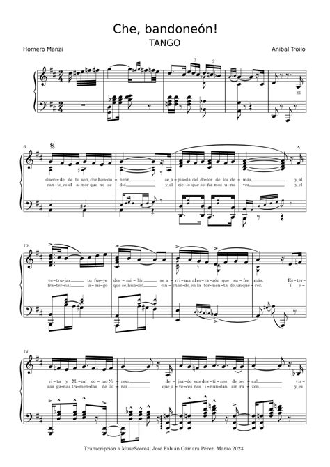 Che, bandoneón! Sheet music for Piano (Solo) | Musescore.com