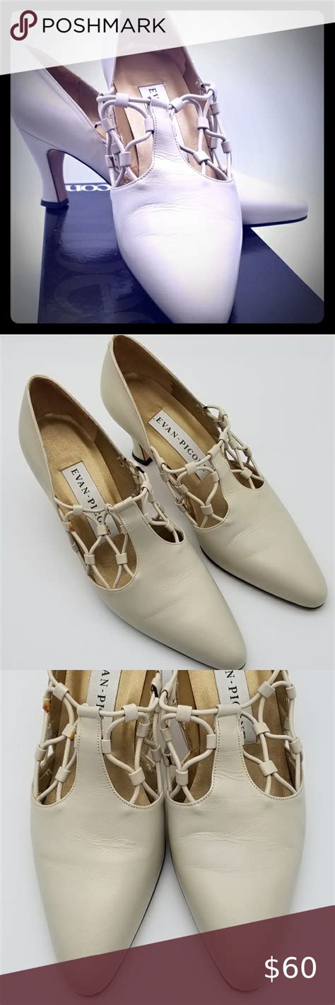 Evan Picone Vintage Ivory French Heel Pumps 8M These vintage Evan ...