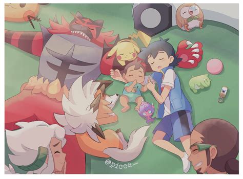 Download Professor Kukui (Pokemon) Sleeping Black Hair Lei (Pokémon) Dedenne (Pokémon ...