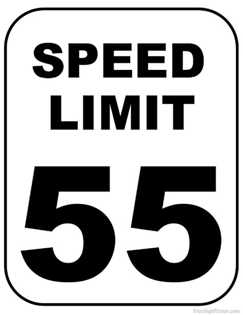 Printable Speed Limit Signs - Cliparts.co