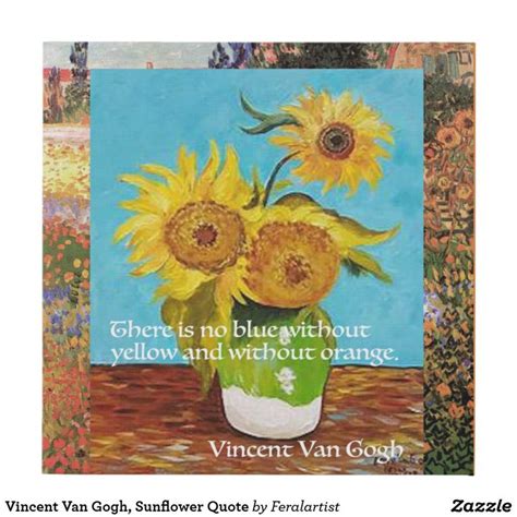 Vincent Van Gogh, Sunflower Quote Faux Canvas Print | Zazzle