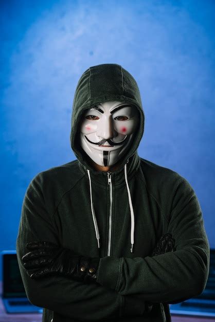 Premium Photo | Hacker with anonymous mask