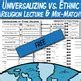 *FREE* Universalizing vs. Ethnic Religions Lecture & Mix & Match Worksheets