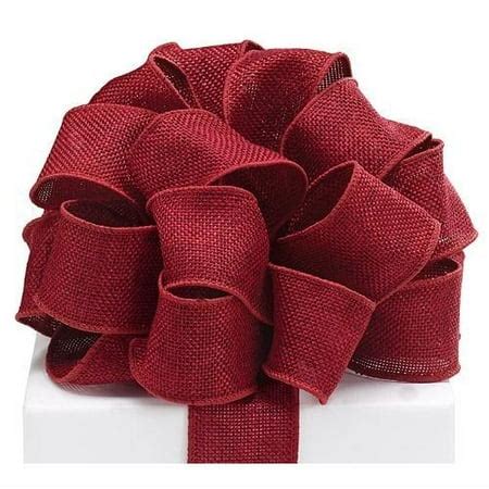 #9 Red Burlap Wired Ribbon - Walmart.com