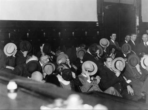 gangsters hiding their faces at AL Capone's trial. c. 1931 : OldSchoolCool