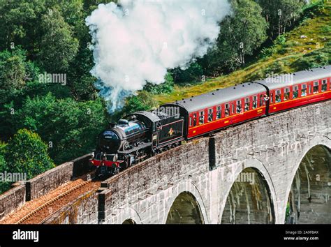 The Jacobite Steam Train, also known as the Hogwarts train as it was used in the Harry Potter ...