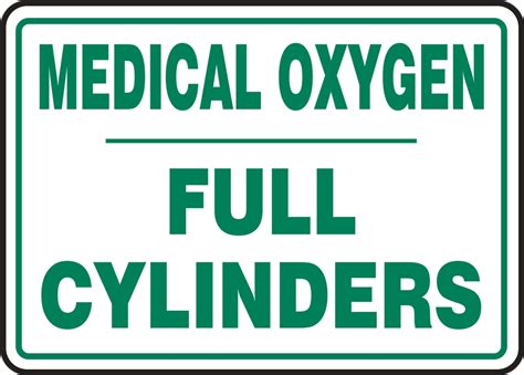 Cylinder Sign: Medical Oxygen Cylinder Status (MCPG552VA)