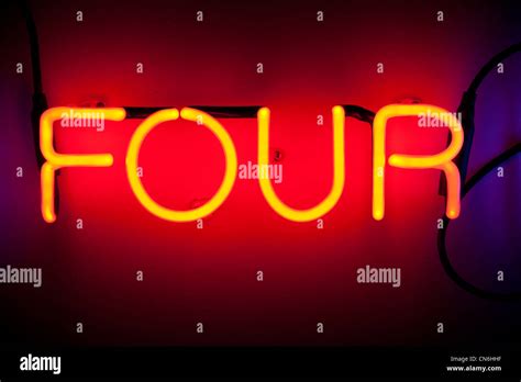 four neon sign Stock Photo - Alamy