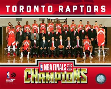 Toronto Raptors 2019 NBA Champions Team Line-Up Roster Photo 8x10 ...