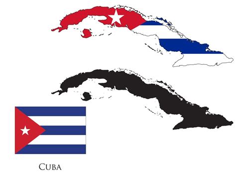 cuba flag and map illustration vector 21822829 Vector Art at Vecteezy