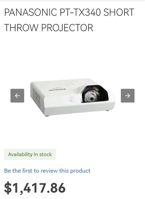 Panasonic short throw LCD projector, TV & Home Appliances, TV ...