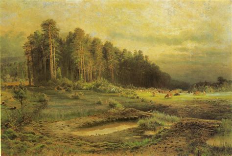 Painting by Savrasov- A Forest Island in Sokolnik