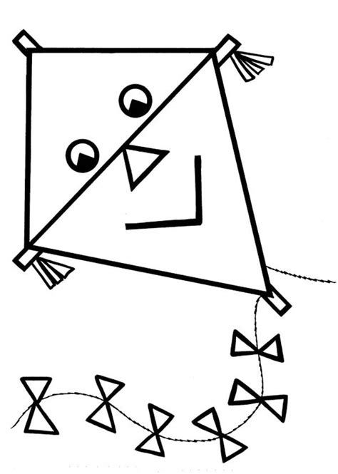 Kite Colouring Pages