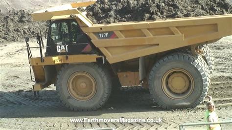 180-tonne Cat 777F dump truck emergency stop - YouTube