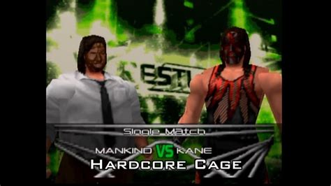 WWF No Mercy - Hardcore Cage Match Mankind vs. Kane (N64) - YouTube