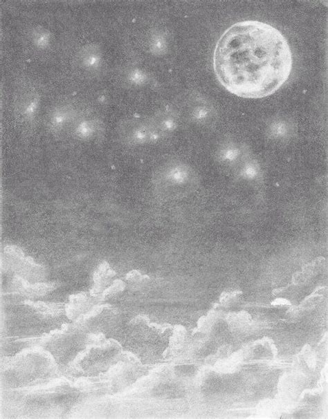 COUPON CODE: PIN10 for 10% off your order! Fine Art Print -Night Sky- Pencil Drawing by ...