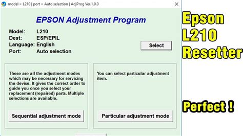 How to reset epson L210 printer with resetter - YouTube