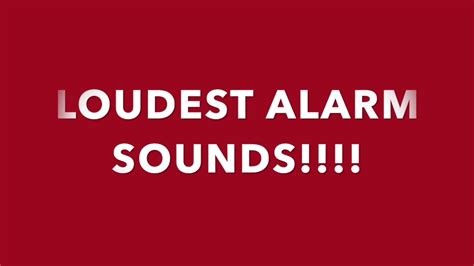 LOUDEST ALARM SOUND!! **FOR 20 MINS** - YouTube