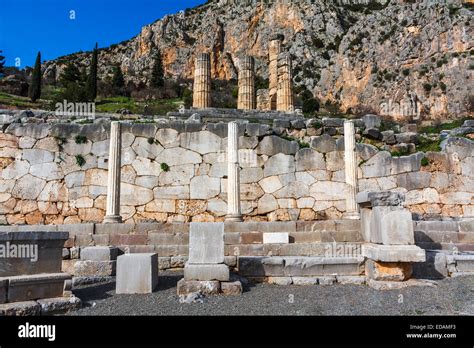 Delphi, Ancient Greece, Athena Pronaia Sanctuary Stock Photo - Alamy