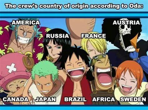 Straw hat pirates nationality | One piece anime, Anime, One piece seasons