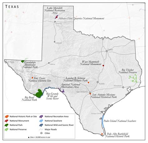 Units Of The National Parks System | South Writ Large - National Parks In Texas Map | Printable Maps