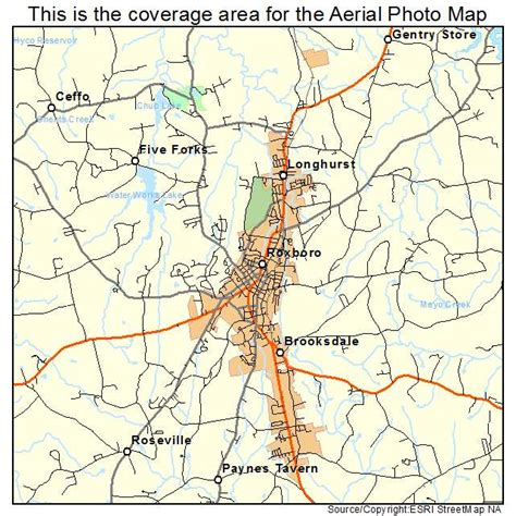 Aerial Photography Map of Roxboro, NC North Carolina