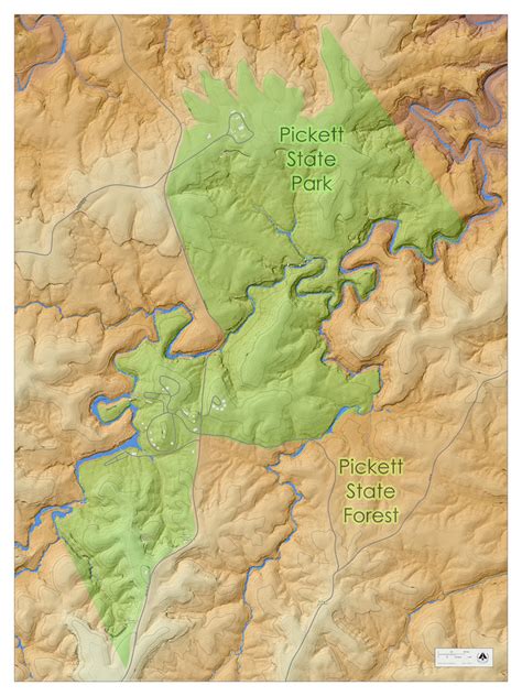 Pickett State Park Map by Upper Cumberland Development District ...