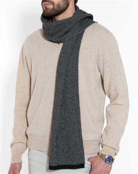 Men's Cashmere Puppytooth Scarf | MaisonCashmere