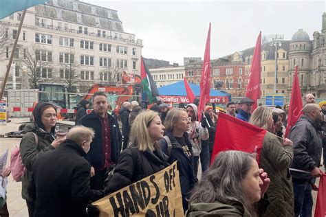 We join protests against Birmingham City Council cuts and tax rises