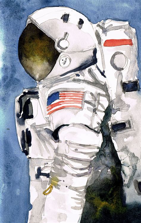 Pin by Sigeng Wan on Holiday Card Project | Space watercolor, Astronaut ...