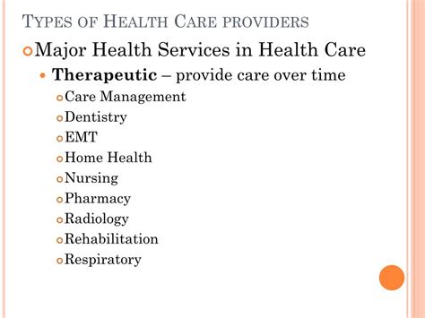 PPT - Health Care Providers PowerPoint Presentation, free download - ID:2207124