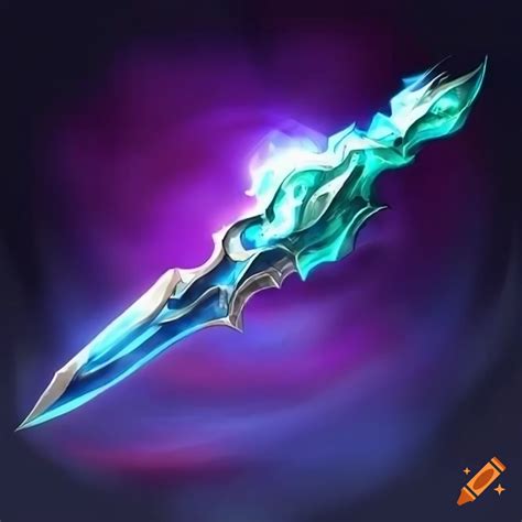 Exaggerated and anime-style elemental sword on Craiyon