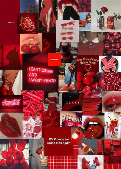 Red aesthetic wallpaper - photo collage | Iphone wallpaper photography ...