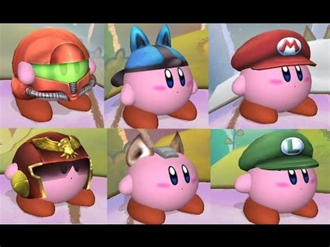 All Kirby Hats and Powers in Super Smash Bros Brawl - YouTube