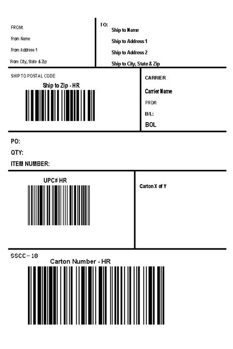 QVC Shipping Label Template | CYBRA