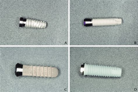 Dental implants tested. A, Osseotite Certain (Zimmer Biomet). B,... | Download Scientific Diagram