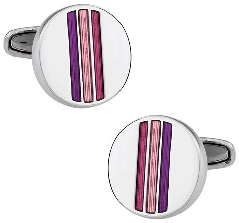 Striped Pink Cufflinks :: Pink Cufflinks :: Cufflinks By Colour :: Canada Cufflinks