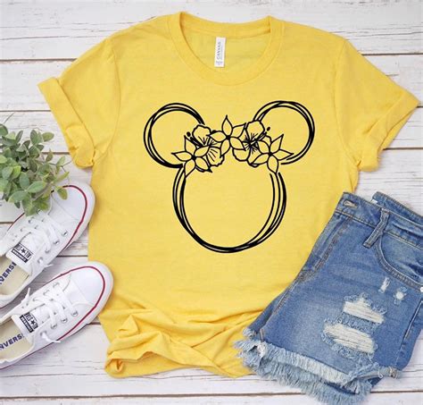 Minnie flower shirt Disney Women shirts Disney shirts Disney | Etsy ...