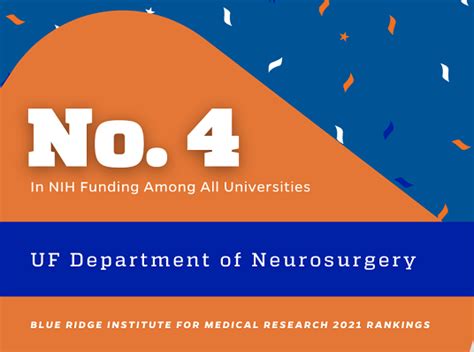 UF neurosurgery ranks fourth nationally in NIH funding » Lillian S. Wells Department of ...