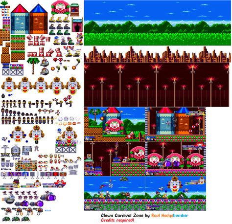 My Custom Sprites: Clown Carnival Zone by raulhedgebomber on DeviantArt