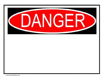 Printable Danger Sign