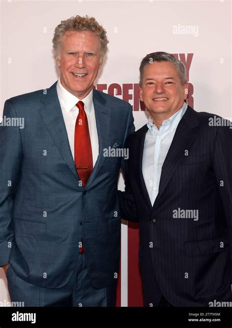 Los Angeles, Ca. 16th Nov, 2023. Will Ferrell, Ted Sarandos at the Netflix World Premiere of May ...