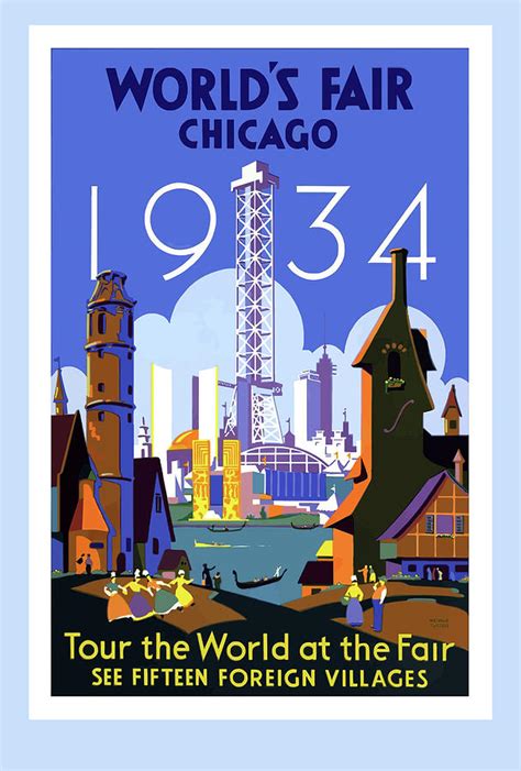 Chicago World's Fair Poster Digital Art by Visions of History | Fine Art America