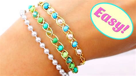 Easy Elastic Bracelets How To Make Jewelry | Jewelry tutorials, Diy ...