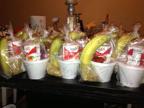 Healthy fruit parfait snack gift bag for your co workers,classmates or friends. | Snack gift ...