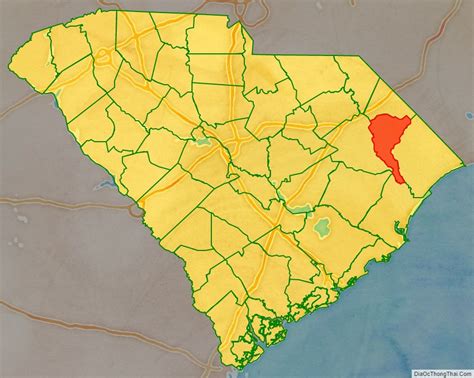 Map of Marion County, South Carolina